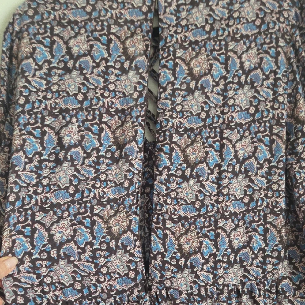 Sea New York Amaki Lilac Whimsical Cottagecore Bohemian Floral Maxi Dress L Bx22 - Picture 13 of 16